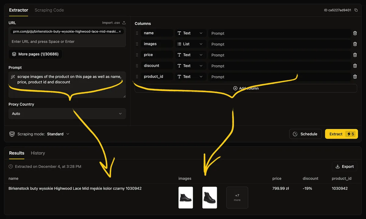 scrape images from a website