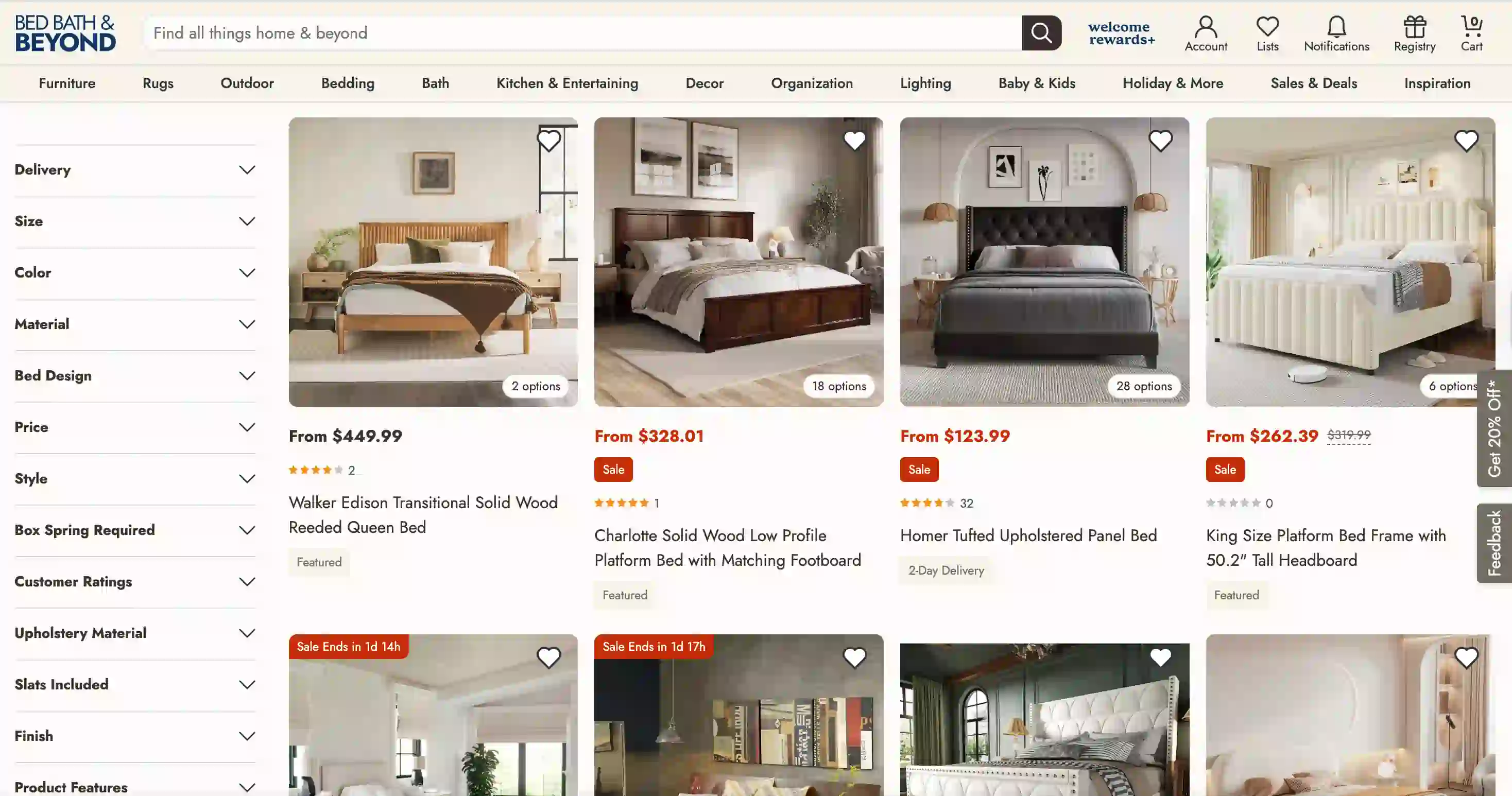 Bedbathandbeyond.com Scraper Listing